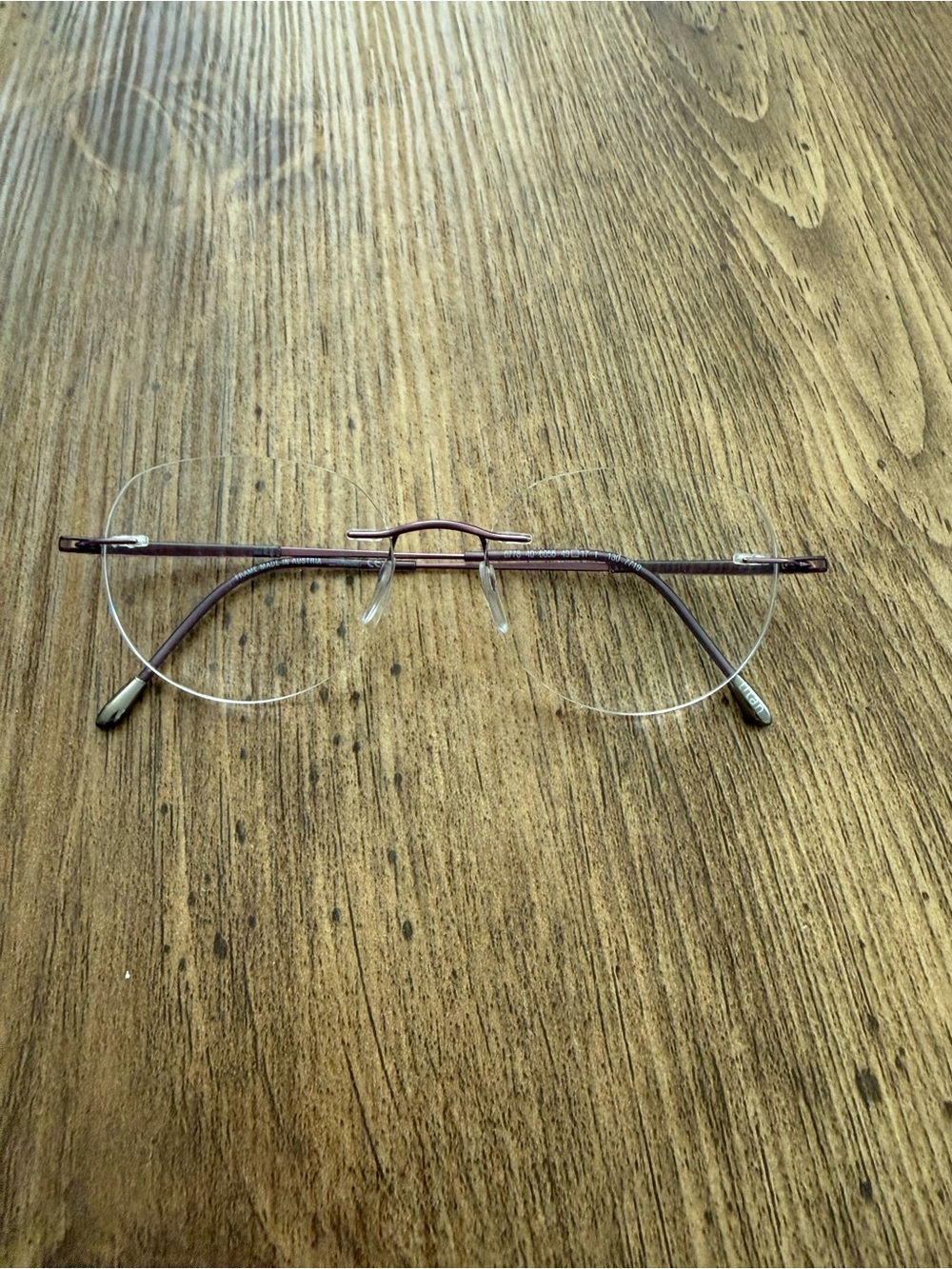 Silhouette Titan Rimless Eyeglasses 6778 40 6056 7719 Titanium Purple 49-17-130